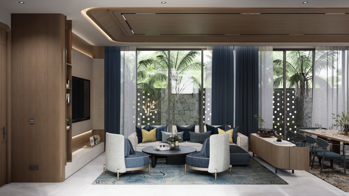 Exterior view of Luxurious Pool Villa for Sale at Soleil Residences, Kamala