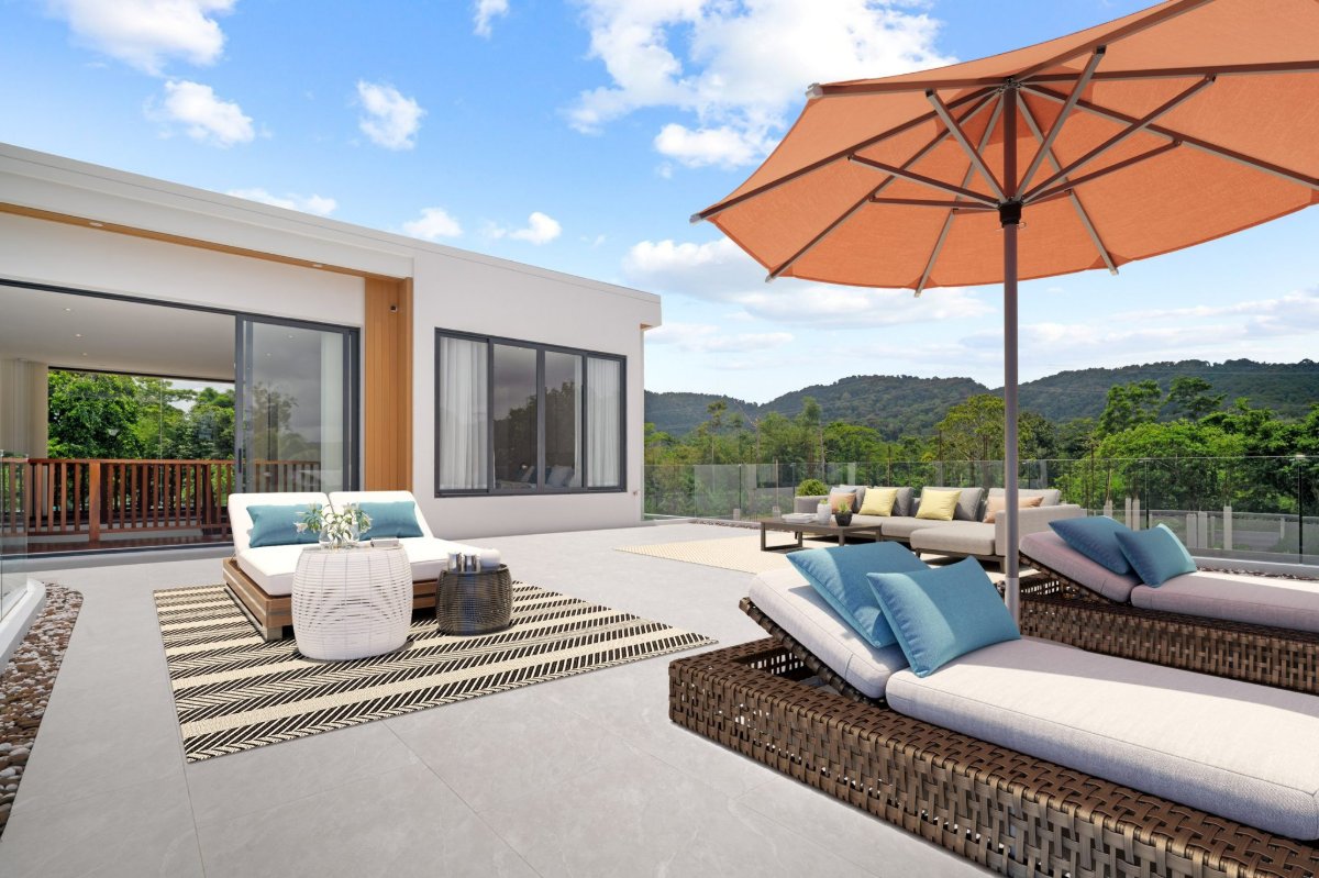 Interior view of 4-Bedroom Pool Villas for Sale at Sinara Villas in Thalang