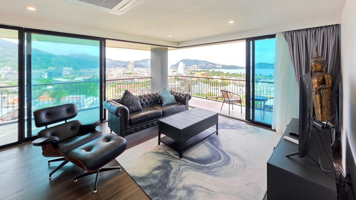 Exterior view of Sea View Penthouse, 3-Bedrooms, with Private Rooftop Terrace in Patong for Sale
