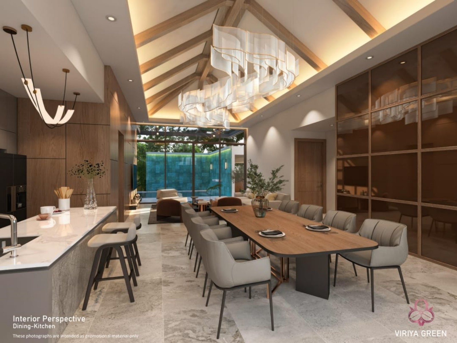 Interior view of Viriya Green Villas Phuket 3 Bedroom Private Pool Villa in Thalang