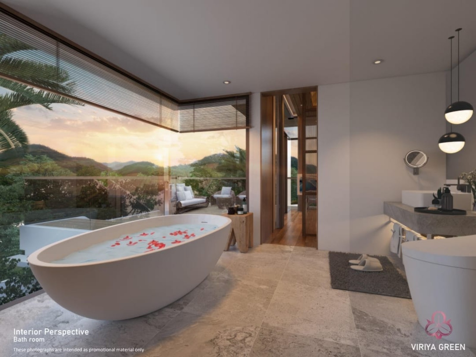 Interior view of Viriya Green Villas Phuket 3 Bedroom Private Pool Villa in Thalang