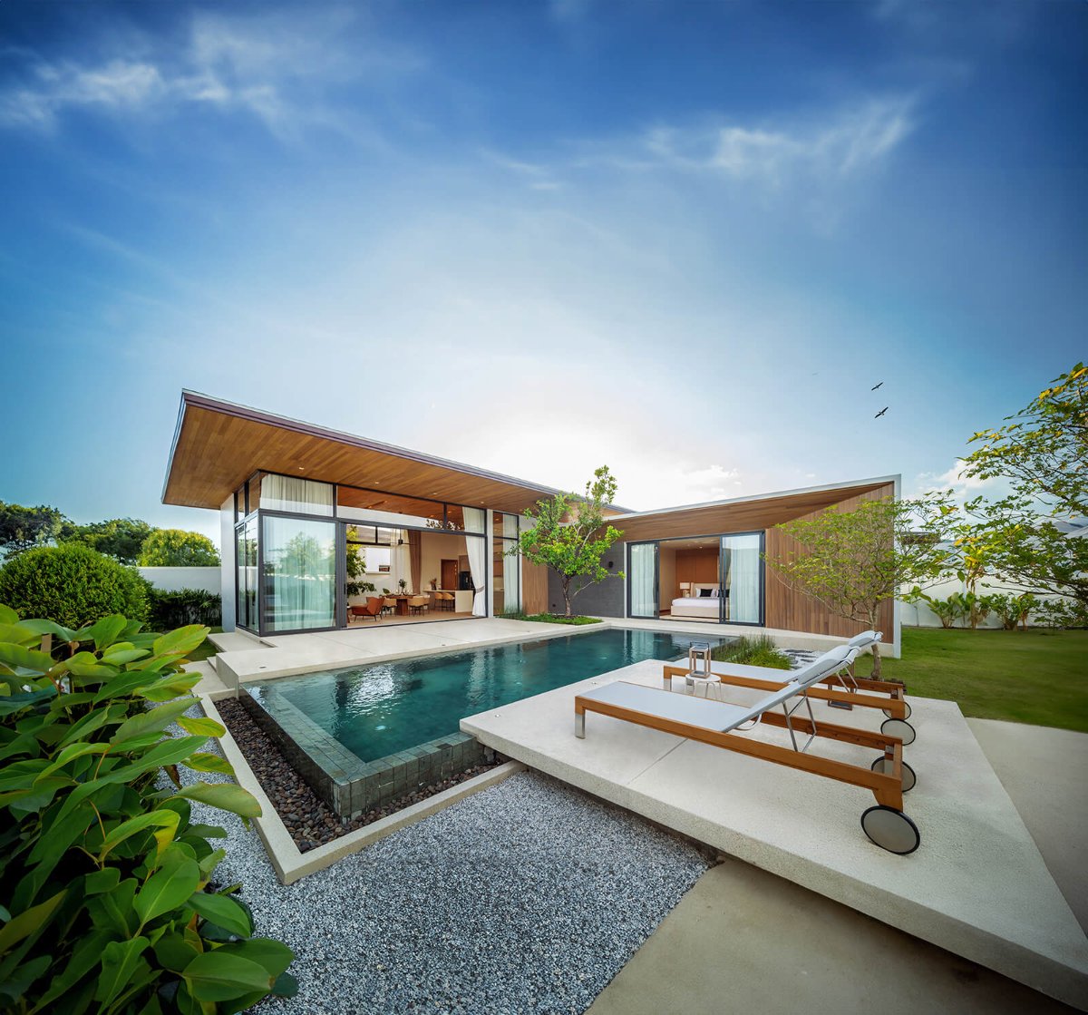 Interior view of 3 Bedroom Zen Style Botanica Four Seasons Villa for Sale at Spring Zone - Type BA