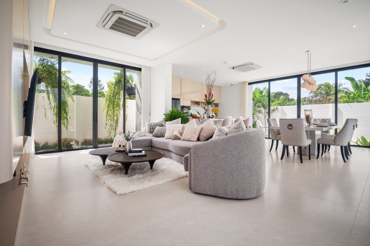 Interior view of 3-Bedroom Pool Villas for Sale at Sinara Villas in Thalang