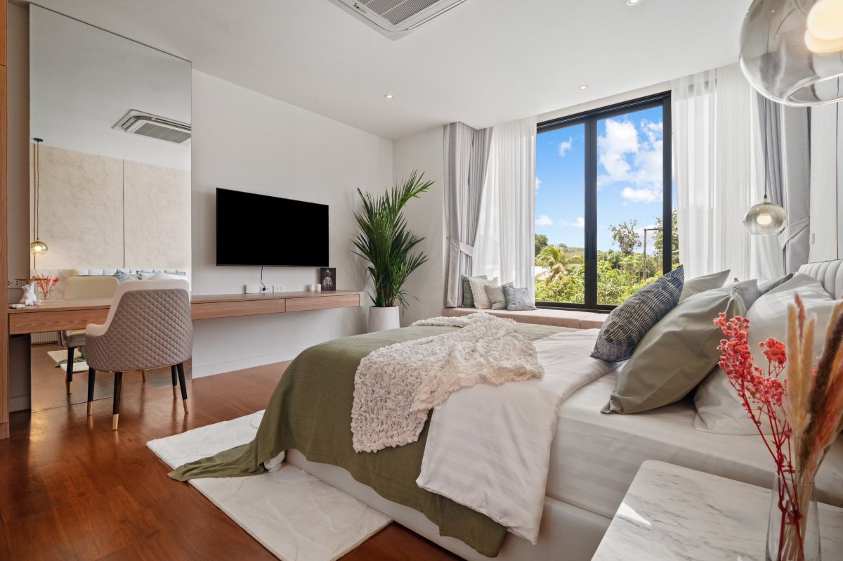 Interior view of 3-Bedroom Pool Villas for Sale at Sinara Villas in Thalang