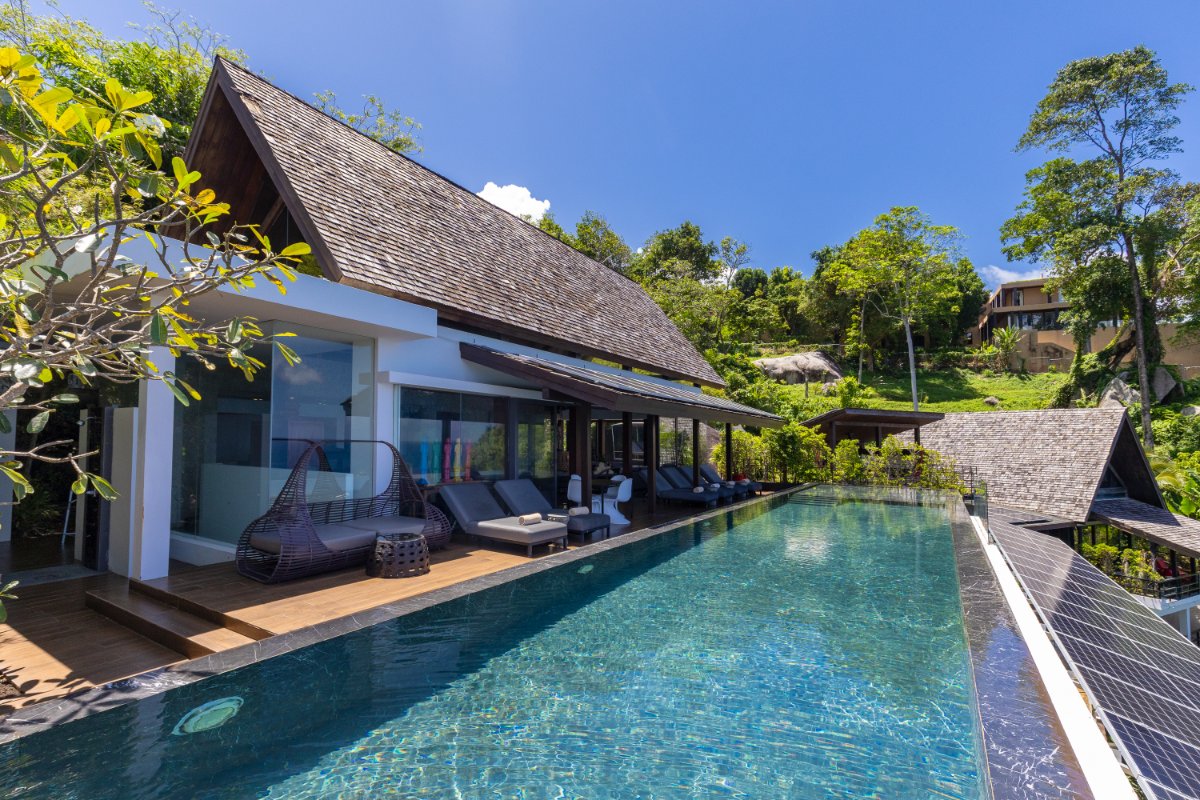 View from Double Villa Yin & Villa Yin Noi with Breathtaking Sea Views for Sale in Kamala