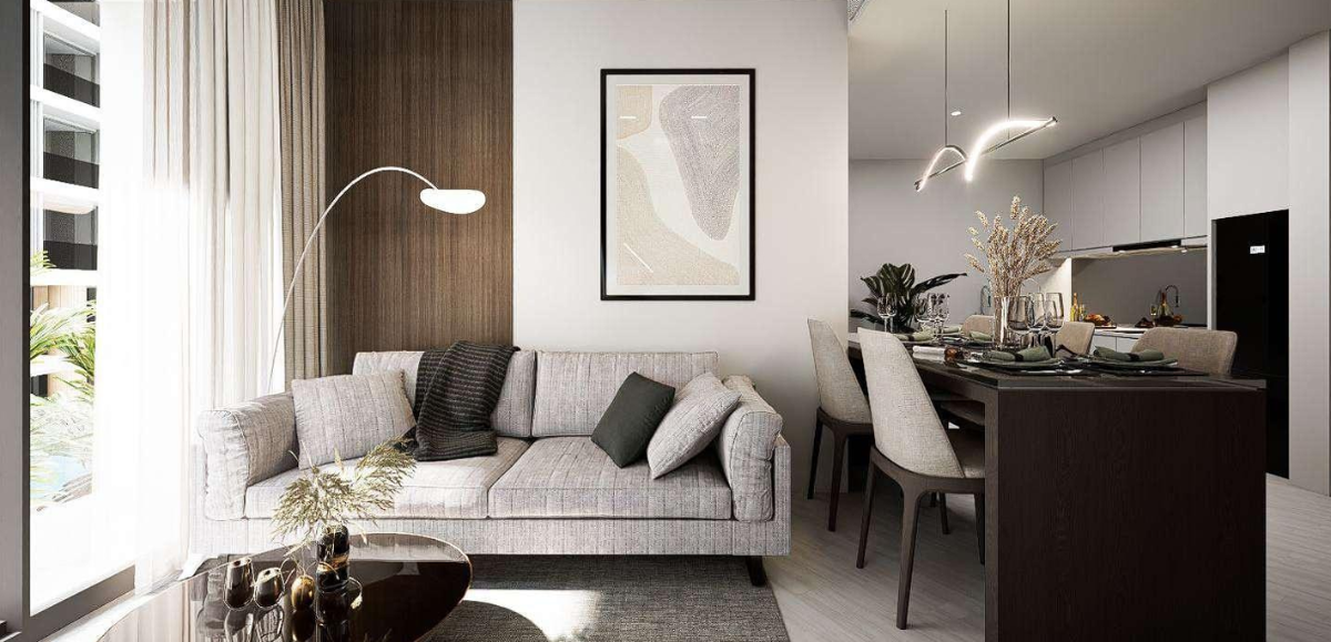 Interior view of Larger Studio Apartment for Sale at Sun Hills Layan Condominium