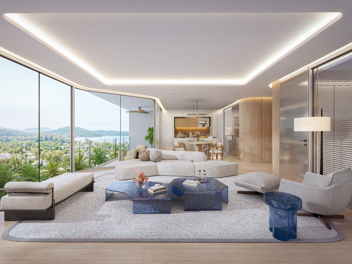 Interior view of 2 Bedroom Spacious Corner Condo for Sale at Sole Mio Residences, Bangtao