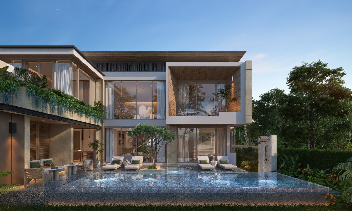 Interior view of 3 Bedroom Tropical Pool Villas for Sale at Zenithy La Ville, Koh Keaw