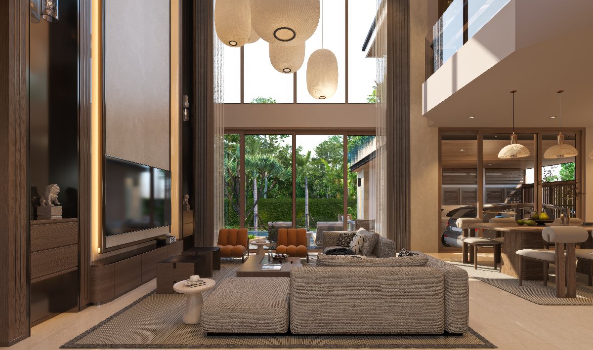 Interior view of 3 Bedroom Tropical Pool Villas for Sale at Zenithy La Ville, Koh Keaw