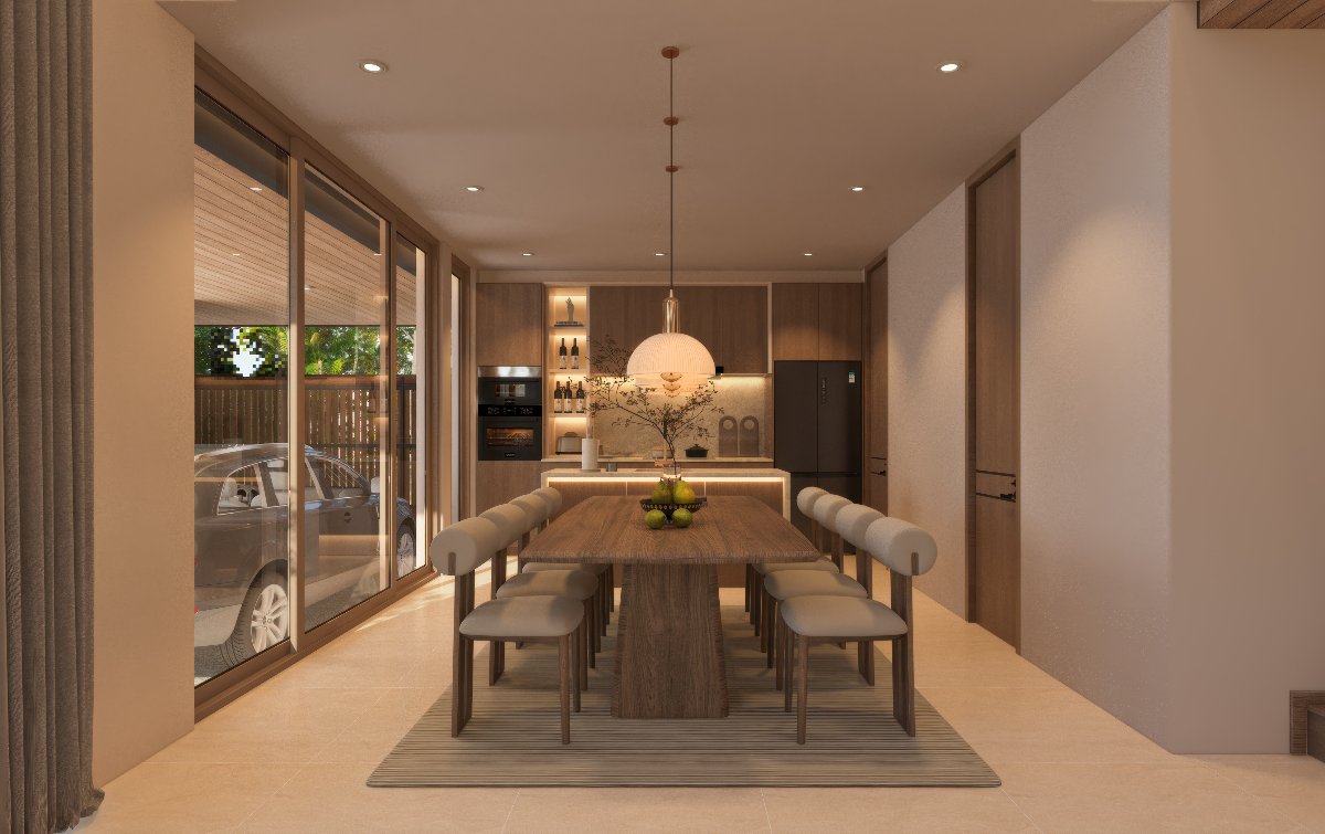 Interior view of 3 Bedroom Tropical Pool Villas for Sale at Zenithy La Ville, Koh Keaw