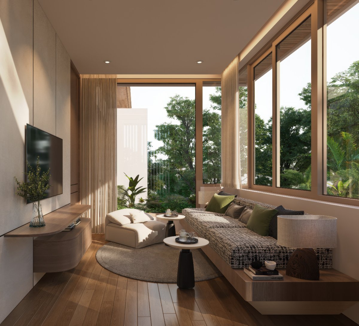 Interior view of 3 Bedroom Tropical Pool Villas for Sale at Zenithy La Ville, Koh Keaw