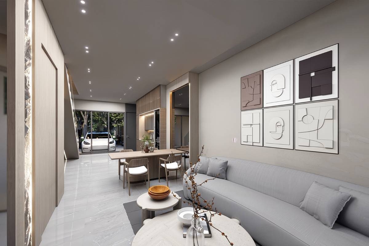 Interior view of 3-Bedroom Luxury Townhouses for Sale at Rawai Luxe by Narinsaya