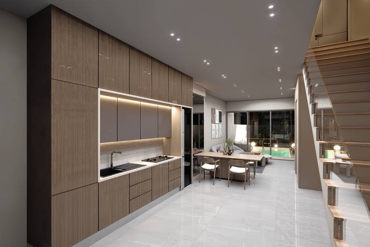 Interior view of 3-Bedroom Luxury Townhouses for Sale at Rawai Luxe by Narinsaya