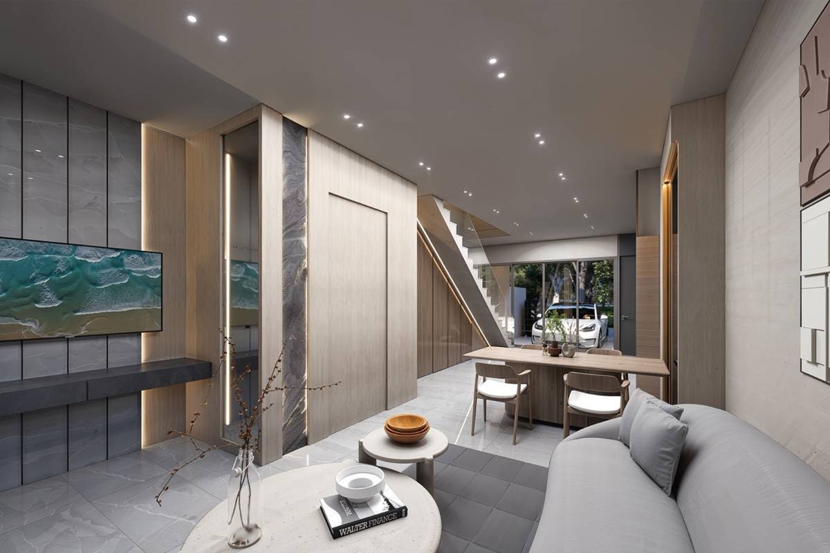 Interior view of 3-Bedroom Luxury Townhouses for Sale at Rawai Luxe by Narinsaya