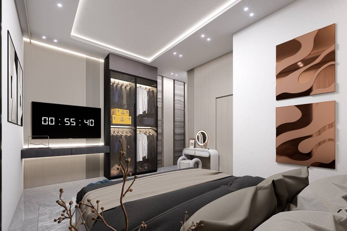 Interior view of 3-Bedroom Luxury Townhouses for Sale at Rawai Luxe by Narinsaya