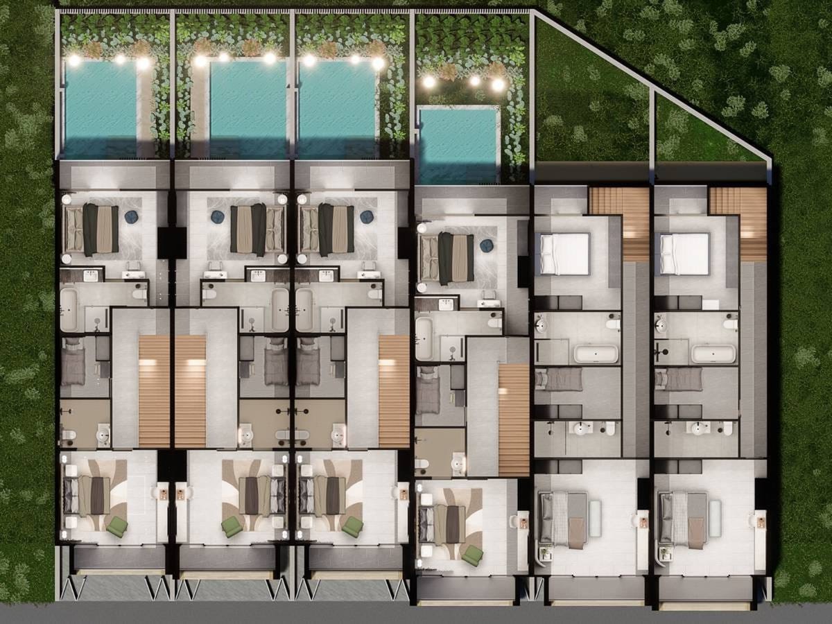 Interior view of 3-Bedroom Luxury Townhouses for Sale at Rawai Luxe by Narinsaya