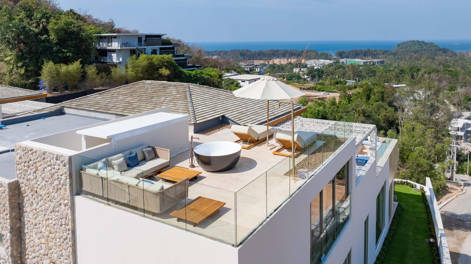 Interior view of 3 Bedroom Sea View & Valley View Villa for Sale in Cohiba Villas Phuket, Layan