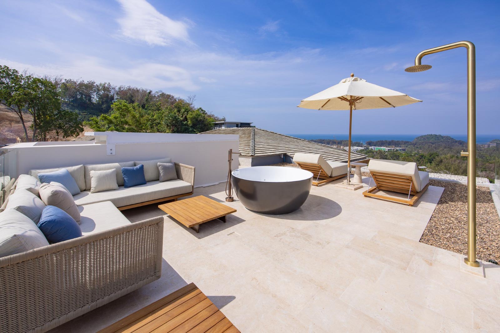Interior view of 3 Bedroom Sea View & Valley View Villa for Sale in Cohiba Villas Phuket, Layan