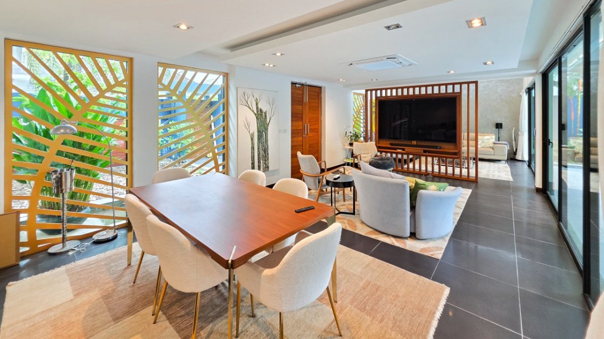 Interior view of Spacious 3-Bedroom Family Pool Villa for Sale in Pasak, Cherng Talay