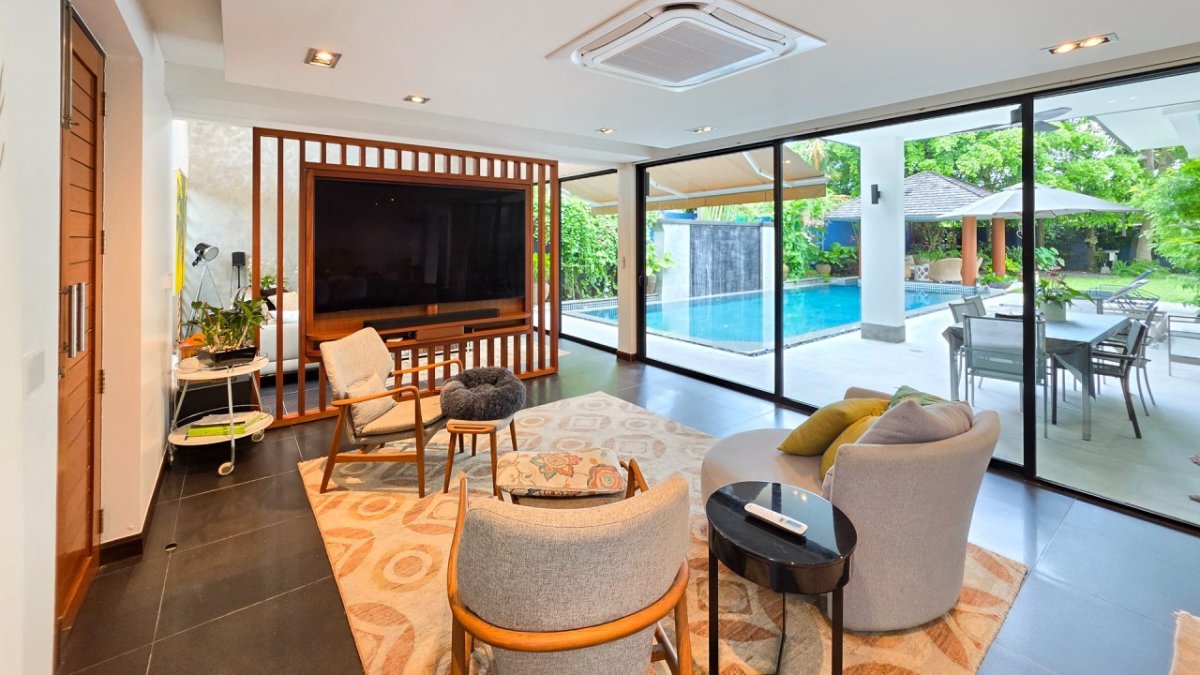 Interior view of Spacious 3-Bedroom Family Pool Villa for Sale in Pasak, Cherng Talay