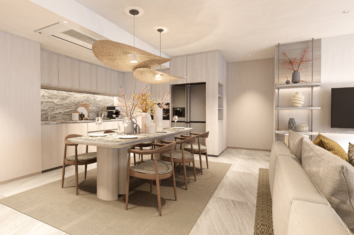 Interior view of 2 Bedroom Condo with Pool for Sale at Bellaguna Lake Residences Lotus