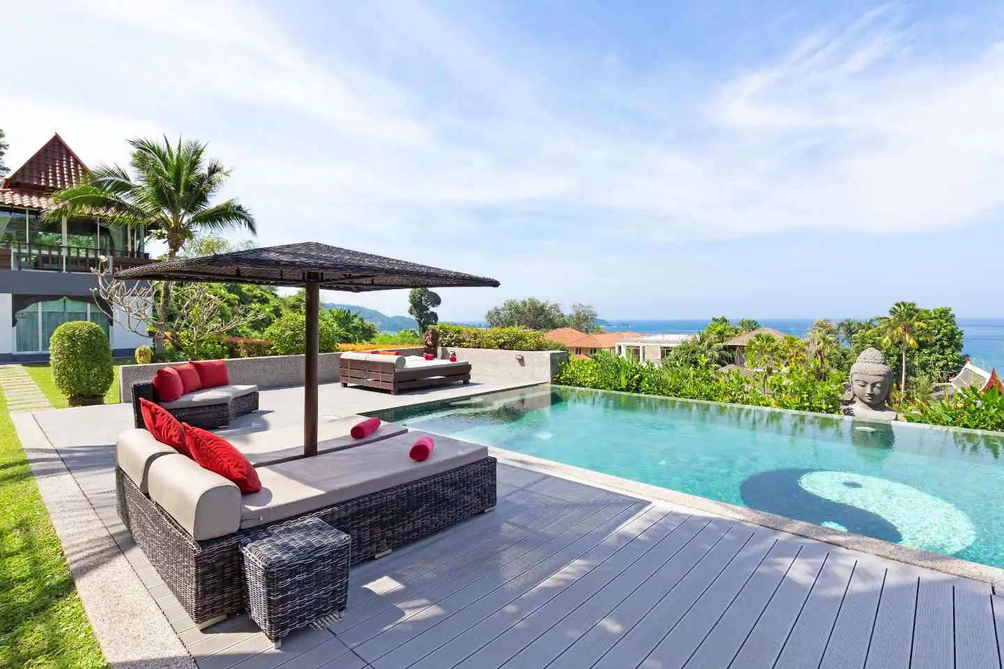 Exterior view of Villa Thai Sawan - Stunning Thai-Bali Patong Sea View Villa for Sale