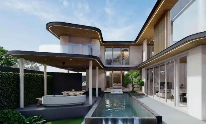 Interior view of 4-Bedroom Pool Villa for Sale at Nature's Rest - Cherngtalay, Phuket