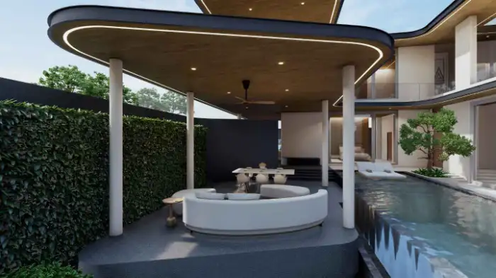 Interior view of 4-Bedroom Pool Villa for Sale at Nature's Rest - Cherngtalay, Phuket