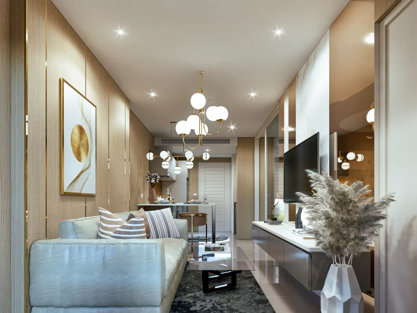 Interior view of 1 Bedroom Condo for Sale in The City Condominium, Phuket Town - Near Schools & Shopping Malls