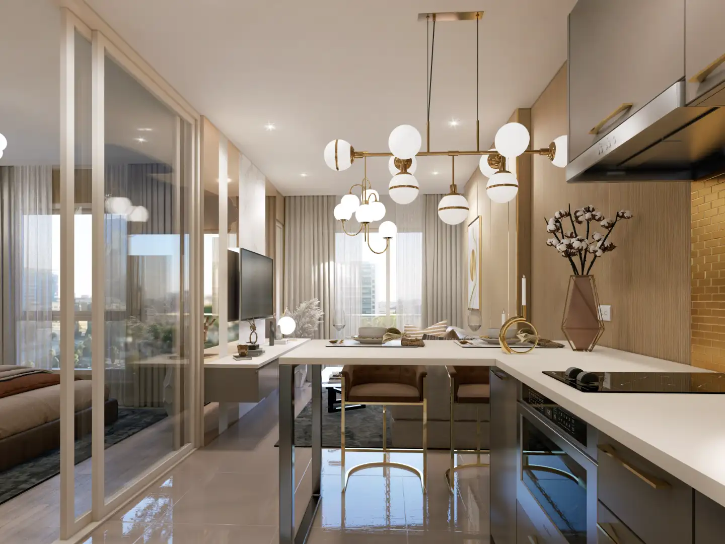 Interior view of 1 Bedroom Condo for Sale in The City Condominium, Phuket Town - Near Schools & Shopping Malls
