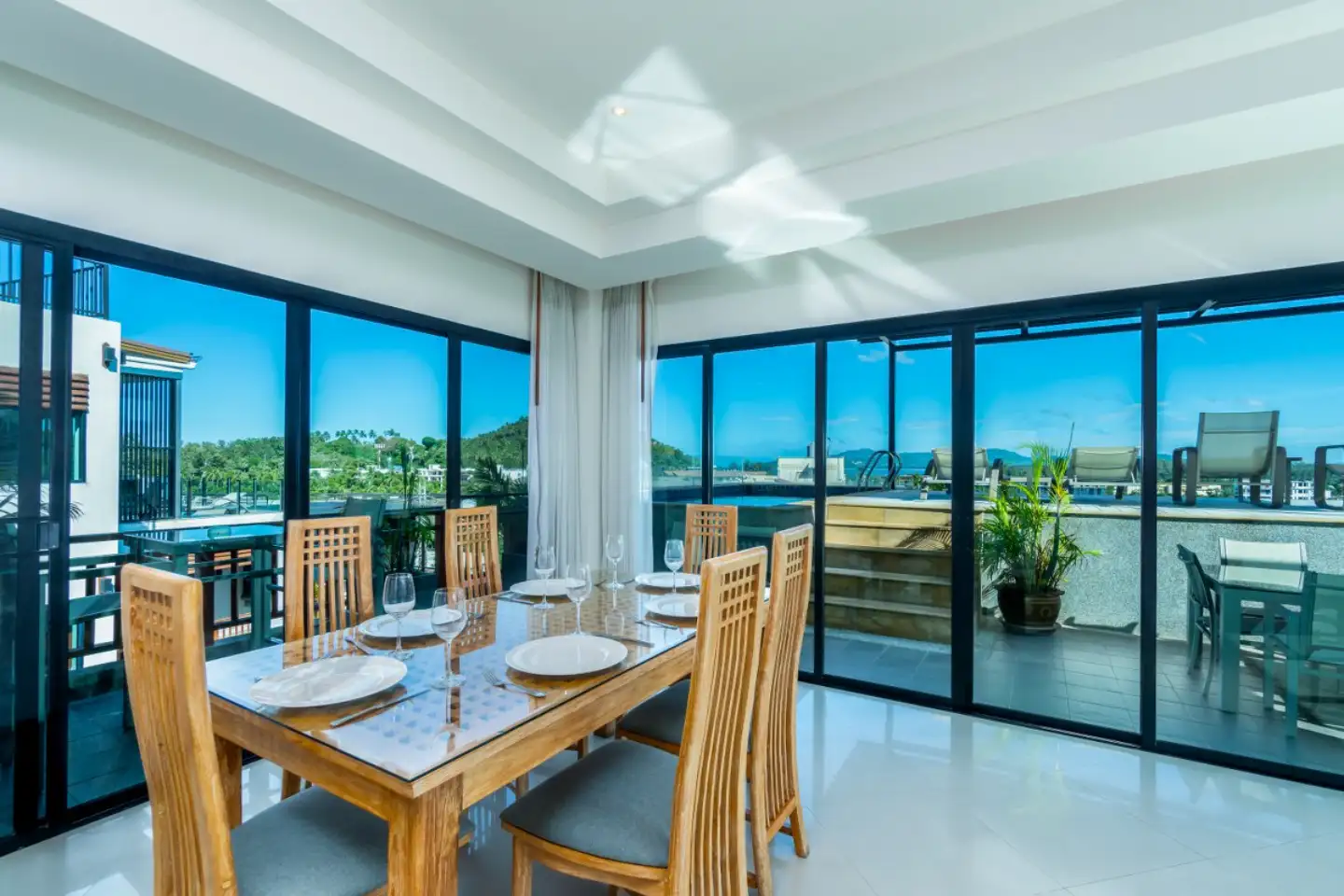 Exterior view of 3-Bedroom Surin Sabai Sea View Penthouse for Sale
