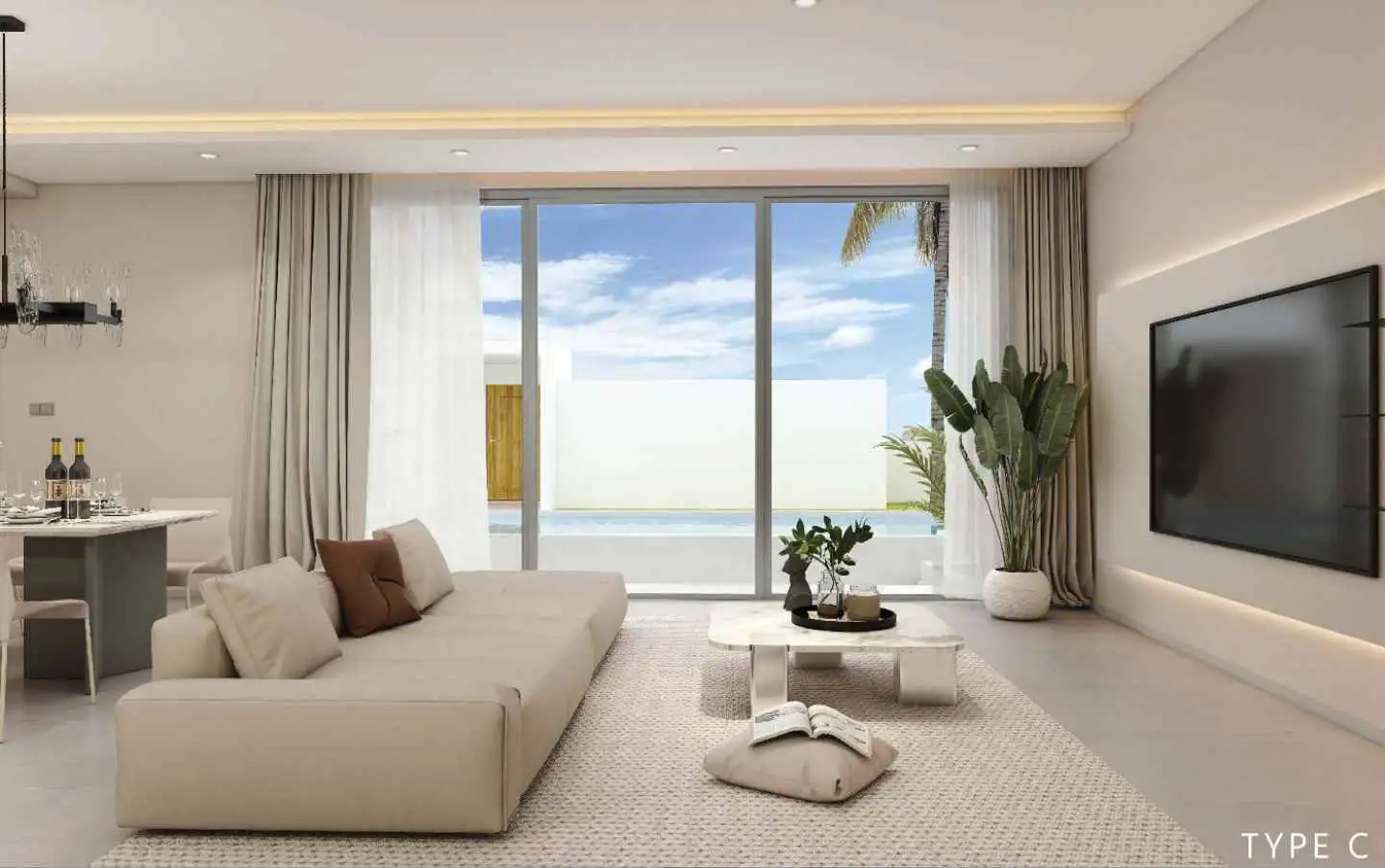 Interior view of Clover Estate - Type C