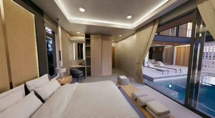 Interior view of 3-Bedroom Pool Villa for Sale in Le Villas & Residence Lake in Layan