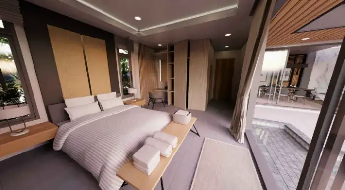 Interior view of 3-Bedroom Pool Villa for Sale in Le Villas & Residence Lake in Layan