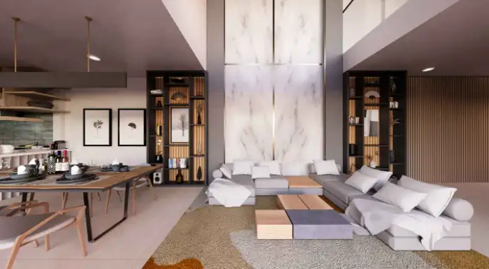 Interior view of 3-Bedroom Pool Villa for Sale in Le Villas & Residence Lake in Layan