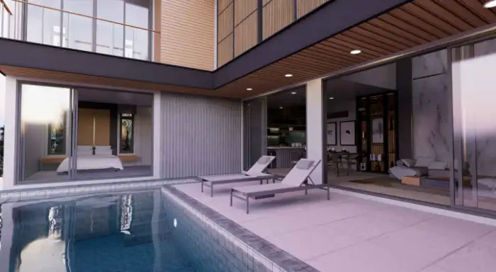 Interior view of 3-Bedroom Pool Villa for Sale in Le Villas & Residence Lake in Layan