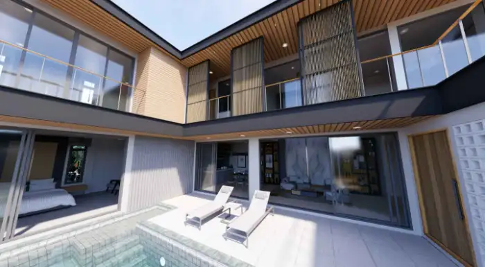 Interior view of 3-Bedroom Pool Villa for Sale in Le Villas & Residence Lake in Layan