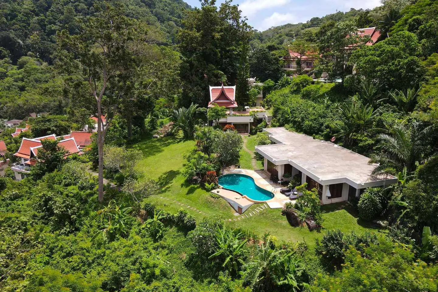 View from Three Ocean View Villas On One Land Plot In Kamala