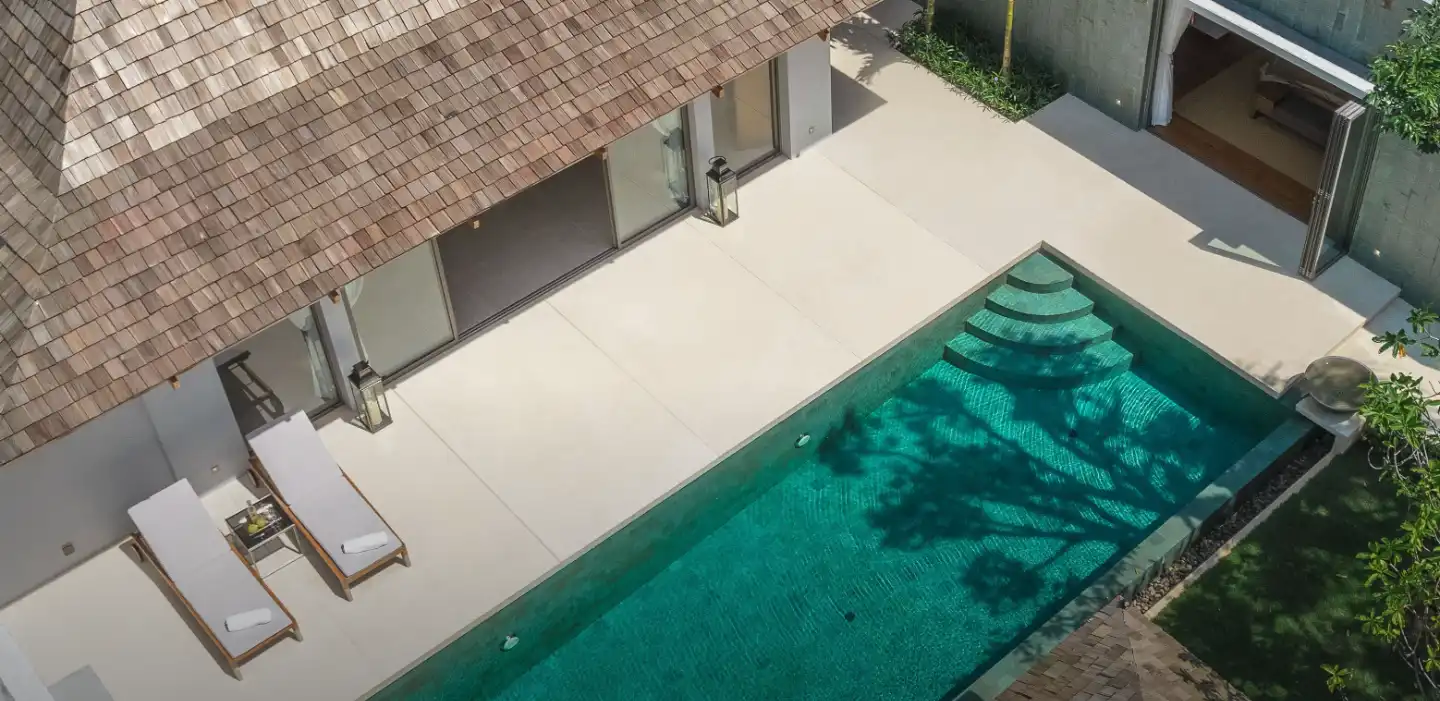 Exterior view of 3-Bedroom Anchan Indigo Villa for Sale near Layan Beach