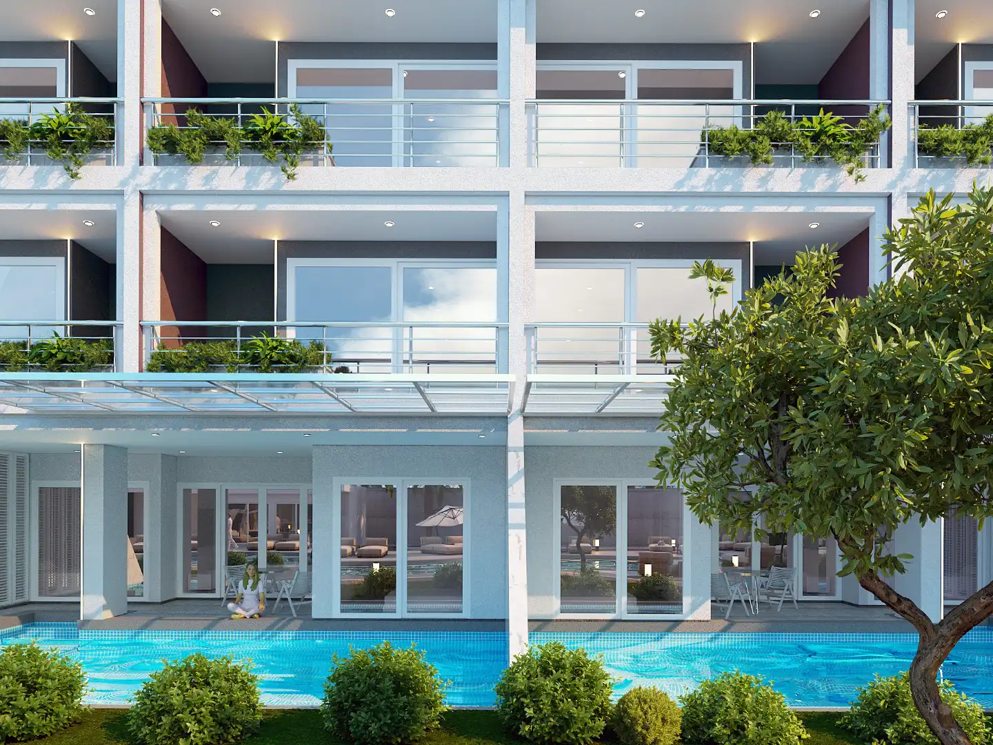 Interior view of 2 Bedroom Condo with Private Swimming Pool at Babylon Sky Garden II - Type D