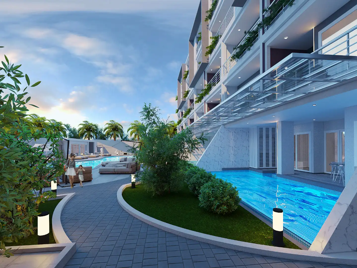 Interior view of 2 Bedroom Condo with Private Swimming Pool at Babylon Sky Garden II - Type D