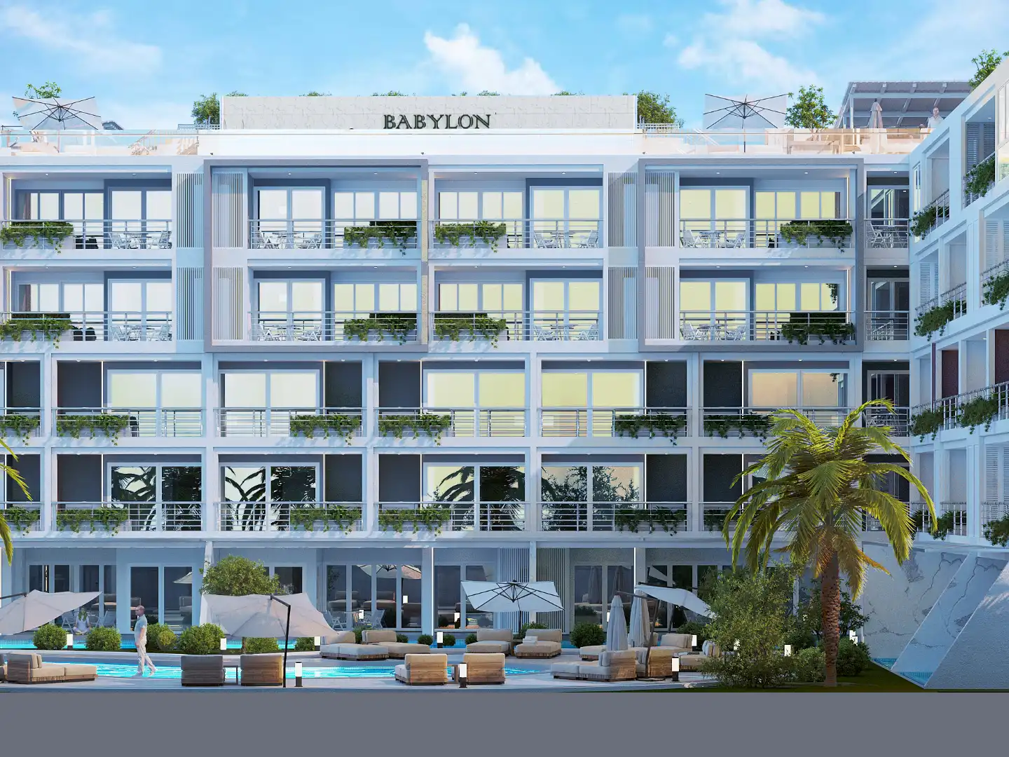 Interior view of 2 Bedroom Condo with Private Swimming Pool at Babylon Sky Garden II - Type D
