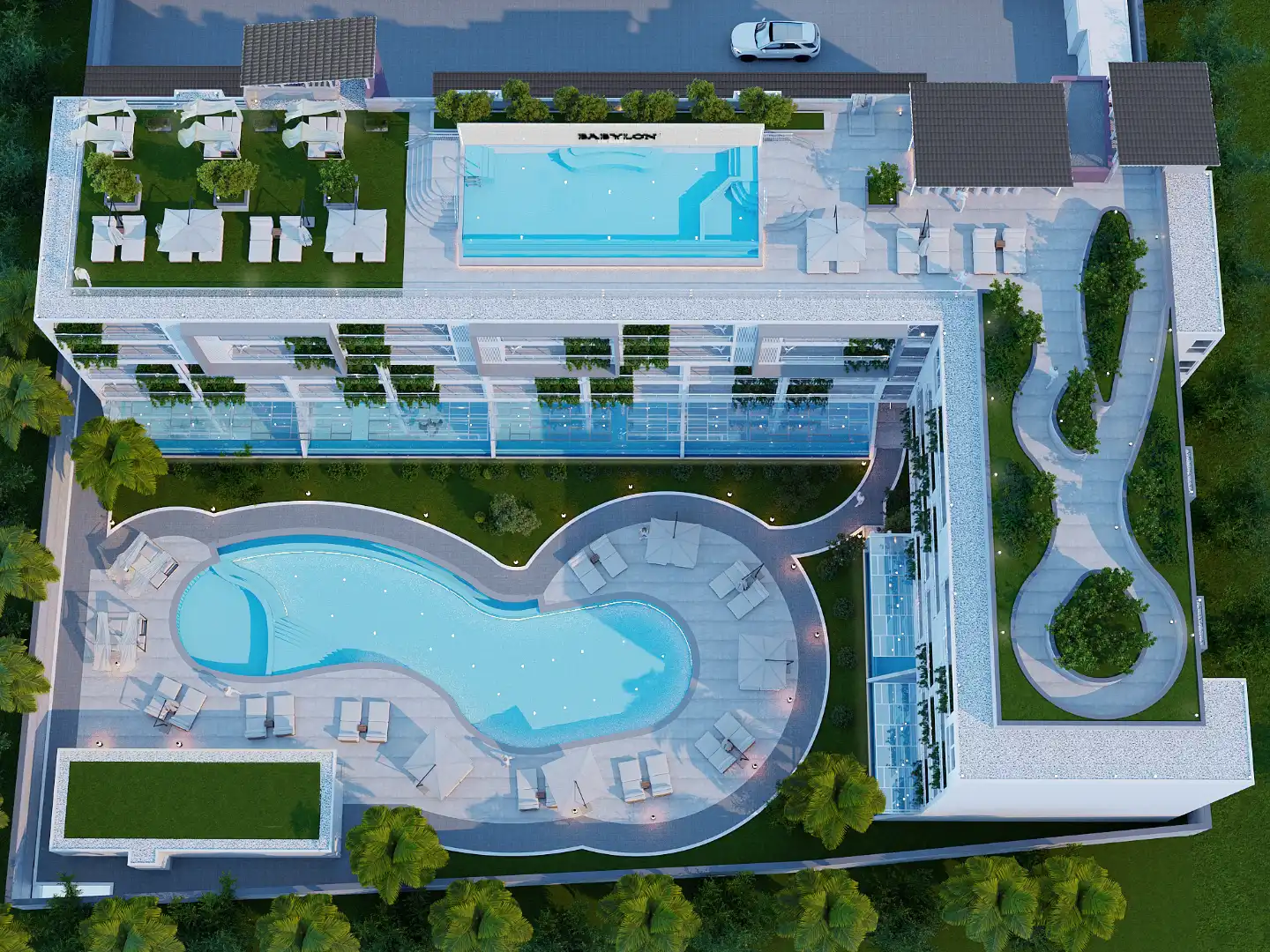 Interior view of 2 Bedroom Condo with Private Swimming Pool at Babylon Sky Garden II - Type D