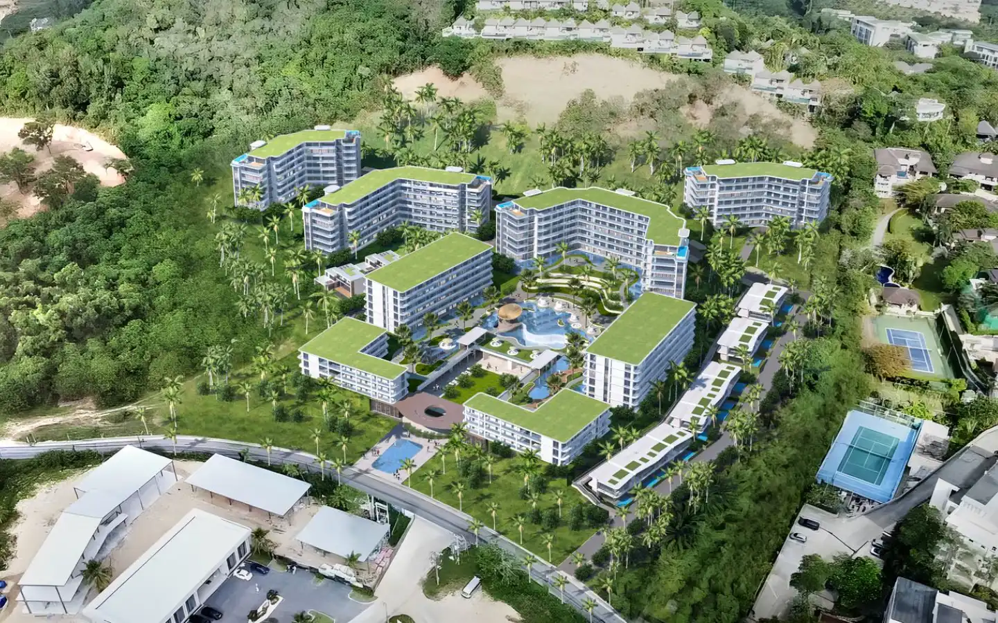 View from 1-Bedroom Sea View Condo for Sale in Ayana Heights, Phuket - Type B1