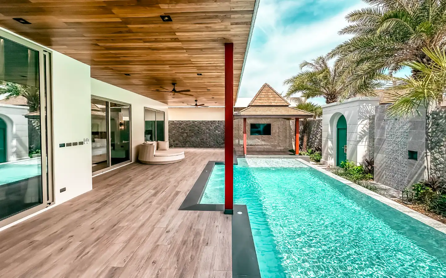 Interior view of 3 Bedroom Private Pool Villa for Sale in Gold Chariot Phuket