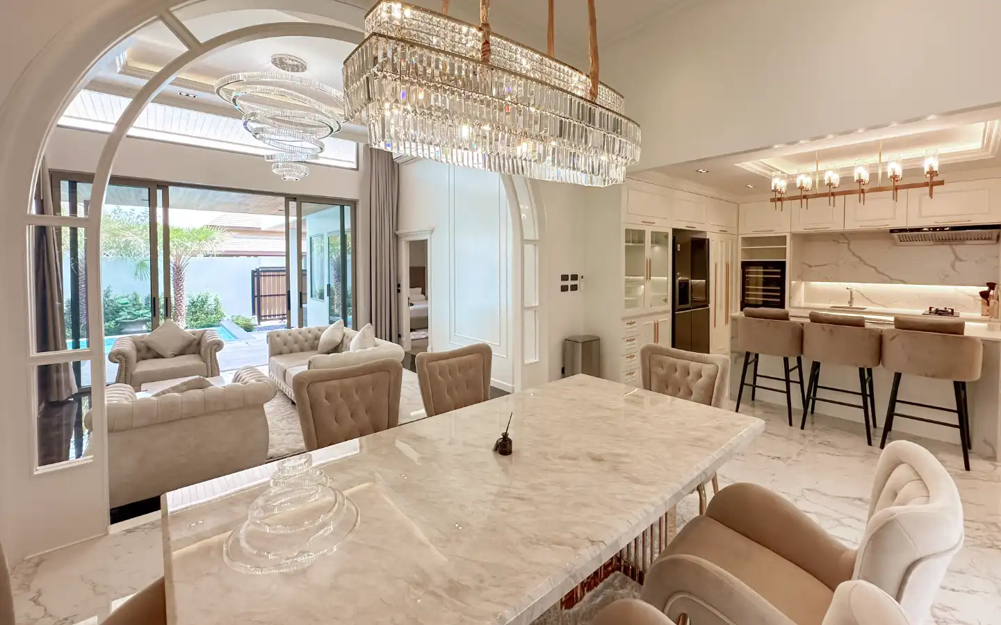 Interior view of 3 Bedroom Private Pool Villa for Sale in Gold Chariot Phuket