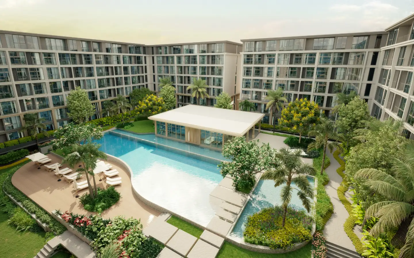 Interior view of 1 Bedroom Condo for Sale in The Ozone Signature Condominium, Bangtao - Type B