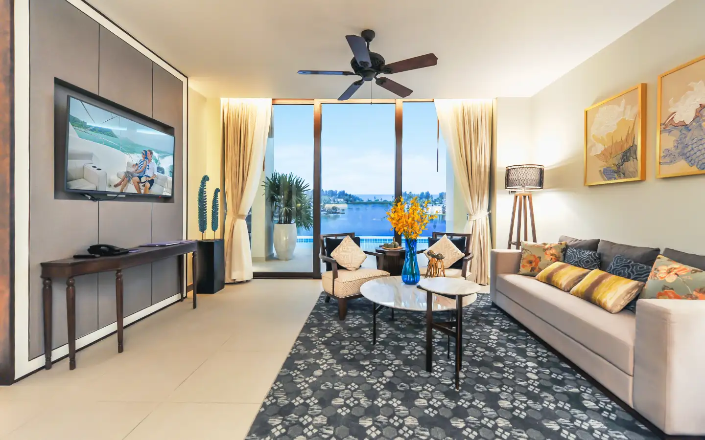 Interior view of Beachfront 3 Bedroom Sea View Penthouse for Sale in Angsana Oceanview Residences