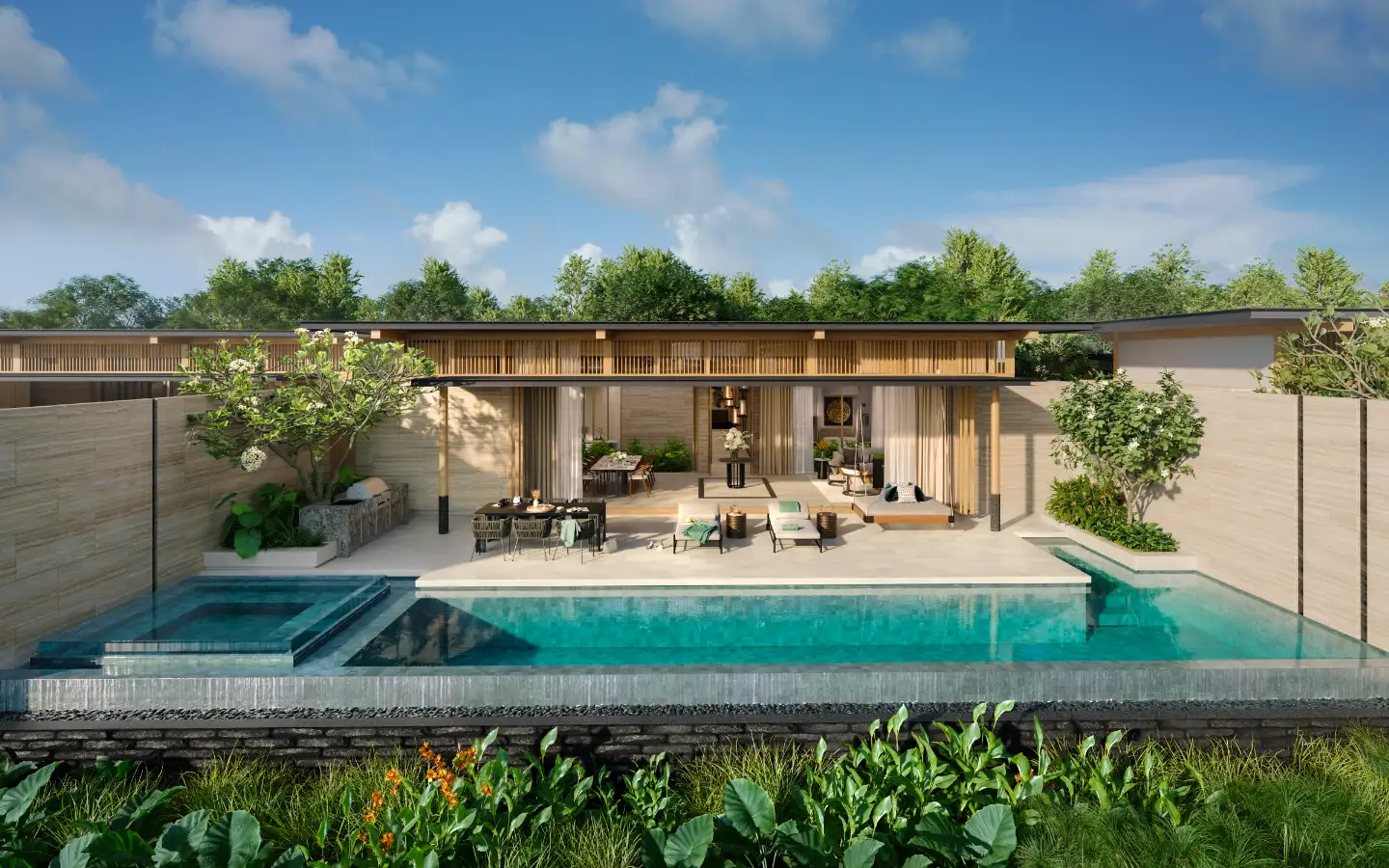 Interior view of Beachfront 5-Bedroom Villa for Sale in Banyan Tree Grand Residences Lagoon Pool Villas