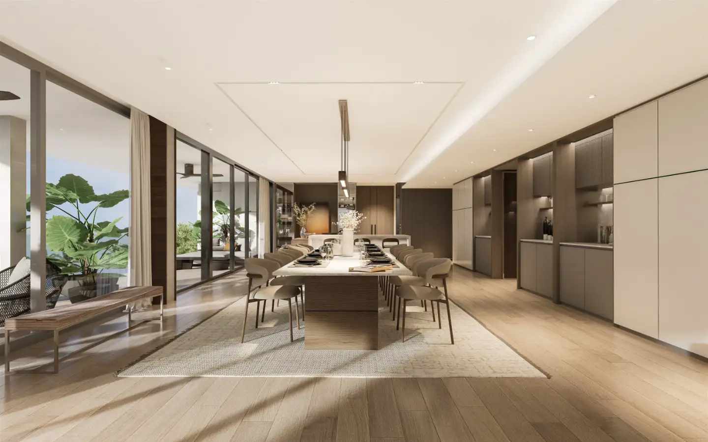 Exterior view of Luxury Beachfront 3-Bedroom Triplex in Banyan Tree Beach Residences in Layan